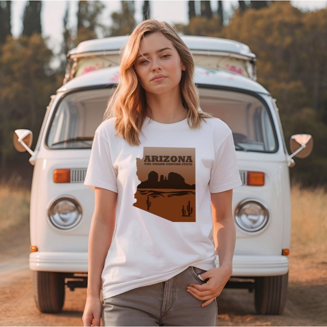 Arizona map Grand Canyon landscape T-Shirt (Creator Uploaded)