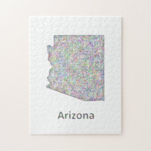 Arizona map jigsaw puzzle