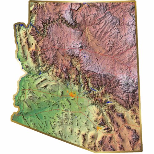 Arizona Map Magnet Cut Out