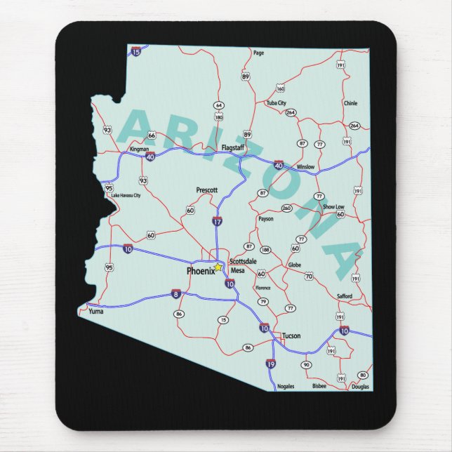 Arizona Map Mousepad (Front)