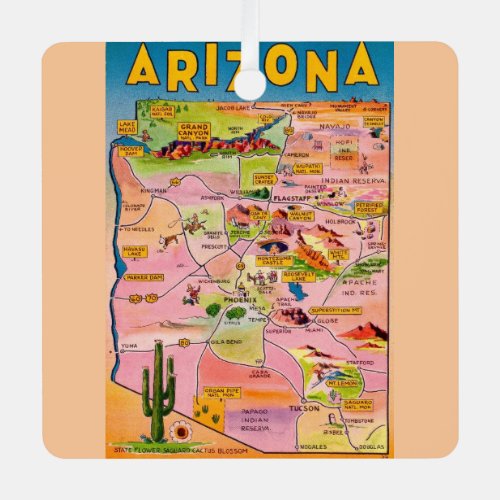 Arizona Map Ornament
