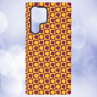 Arizona Maroon and Gold Checkerboard Pattern Samsung Galaxy S22 Ultra Case