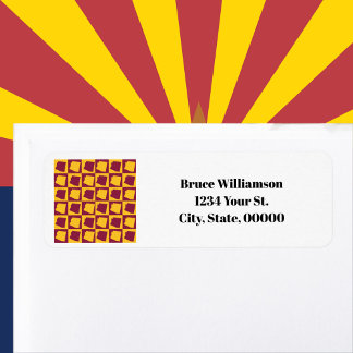 Arizona Maroon Gold Personalize Return Address Label