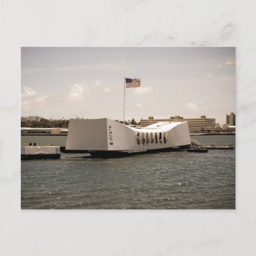 Arizona Memorial Pearl Harbor Postcard