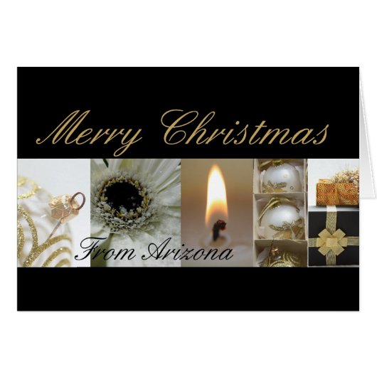 Arizona Merry Christmas Collage Card (Front Horizontal)