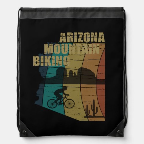 Arizona mountain biking drawstring bag
