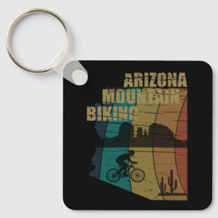 Arizona mountain biking keychain
