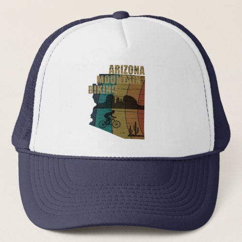 Arizona mountain biking trucker hat
