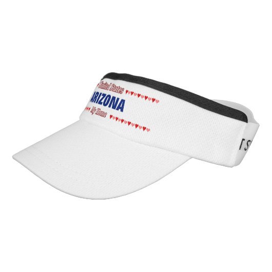 ARIZONA - My Home - United States; Hearts Visor (Angled)