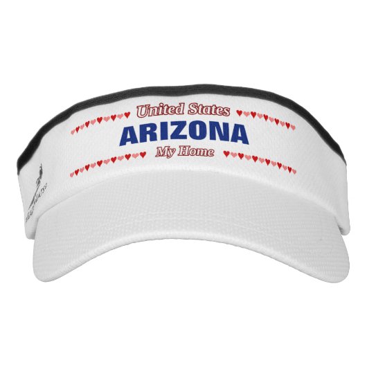 ARIZONA - My Home - United States; Hearts Visor (Front)