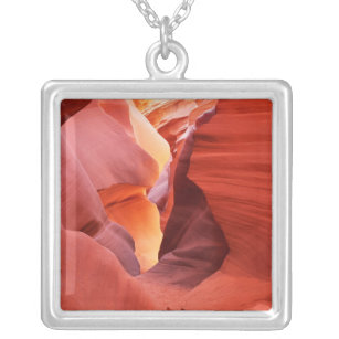 Arizona, Navajo Nation, Lower Antelope Canyon, Silver Plated Necklace