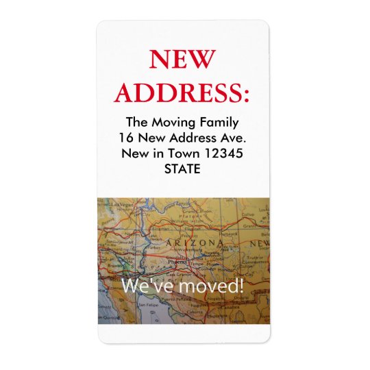 Arizona New Address Label