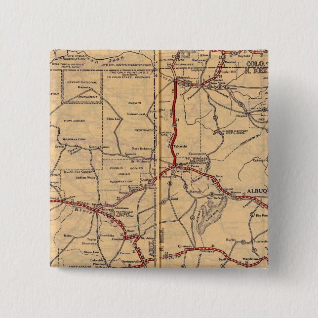 Arizona, New Mexico Button (Front)