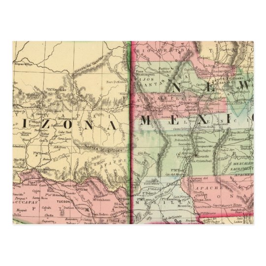 Arizona New Mexico Map By Mitchell Postcard R40b7452c26d649478499d7a0e1f07aad Vgbaq 8byvr 540 