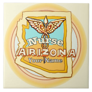 Arizona Nurse Caduceus Tile