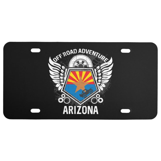Arizona Off Road Adventure 4x4 Trails Mudding License Plate (Front)