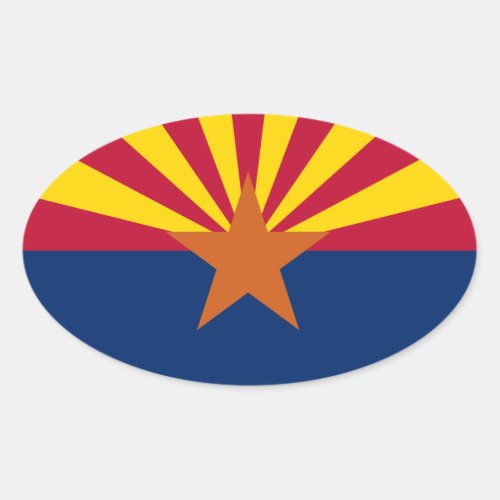 Arizona Oval Flag Sticker