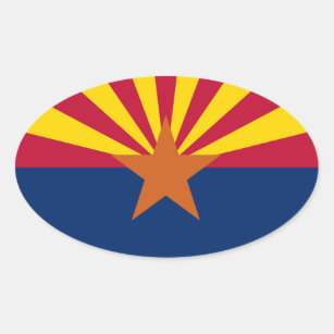 Arizona Oval Flag Sticker
