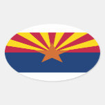 Arizona Oval Flag Sticker
