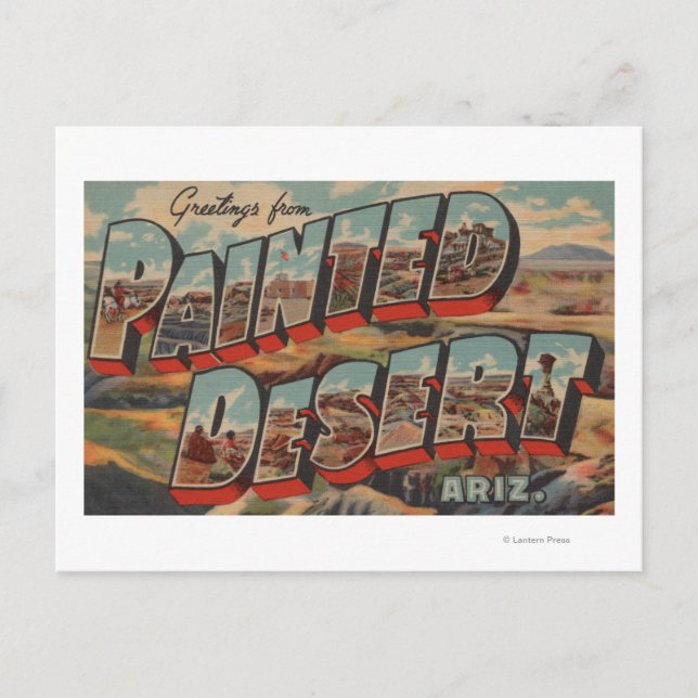 Arizona - Painted Desert - Large Letter Scenes Postcard (Front)