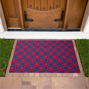 Arizona Pattern Red and Blue Doormat