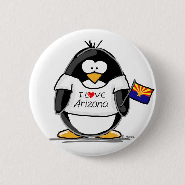 Arizona Penguin Pinback Button (Front)