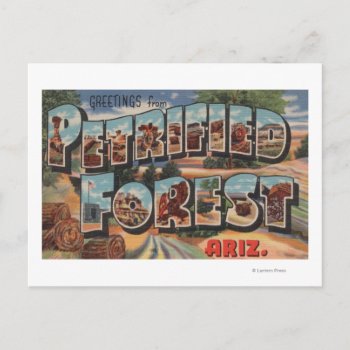 Arizona - Petrified Forest - Large Letter Postcard by LanternPress at Zazzle