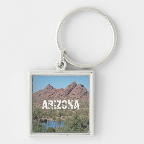 Arizona Phoenix Landscape Photo Oasis City Park Keychain