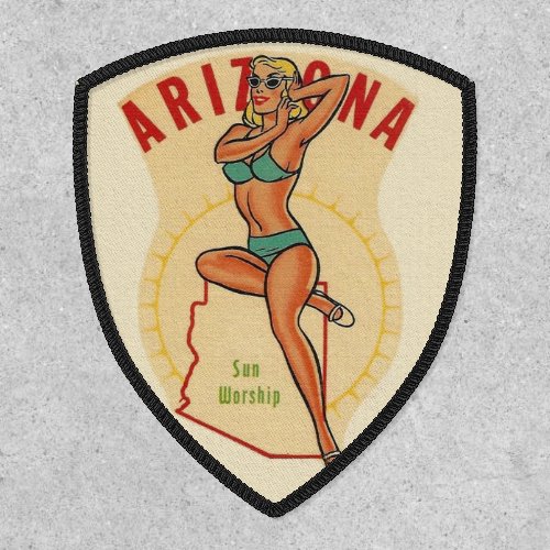 Arizona Pin Up Girl _ Vintage Style Travel Patch