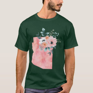Arizona Pink Floral Watercolor Oversized T-Shirt