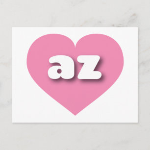 Arizona pink heart - I love az Postcard