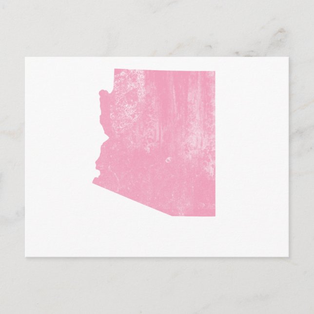 Arizona Pink Vintage Grunge Postcard (Front)