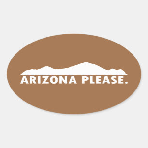 Arizona Please Oval Sticker