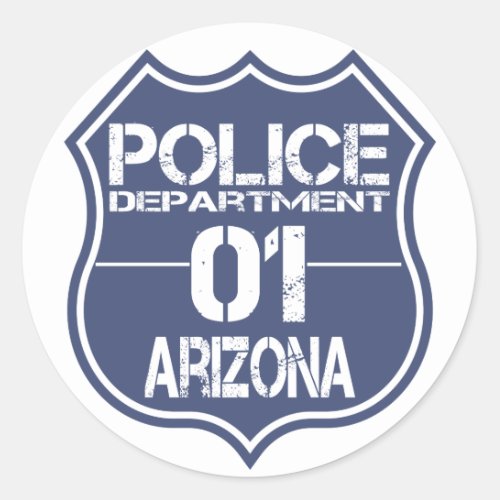 Arizona Police Department Shield 01 Classic Round Sticker