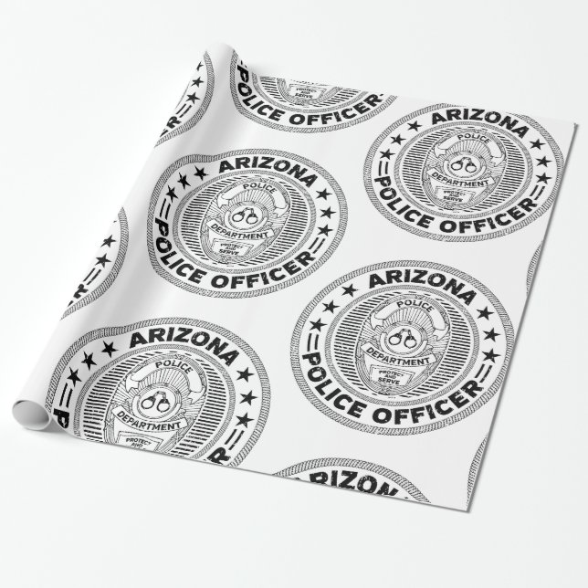 Arizona Police Officer Wrapping Paper (Unrolled)