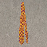 Arizona Pop Art Checkerboard Maroon Gold Neck Tie