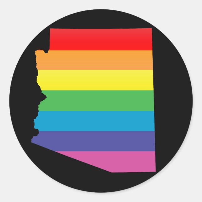 arizona pride. striped. classic round sticker (Front)