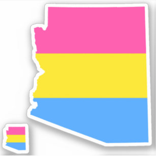 arizona pride striped pansexual flag sticker