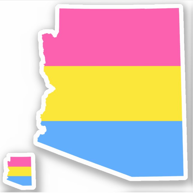 arizona pride striped pansexual flag sticker (Front)