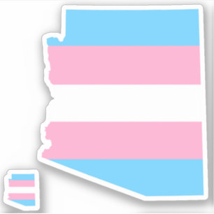 arizona pride striped transgender flag sticker