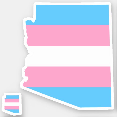 arizona pride striped transgender flag sticker