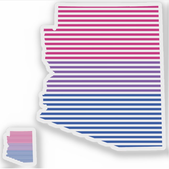 arizona pride stripes bisexual flag sticker (Front)