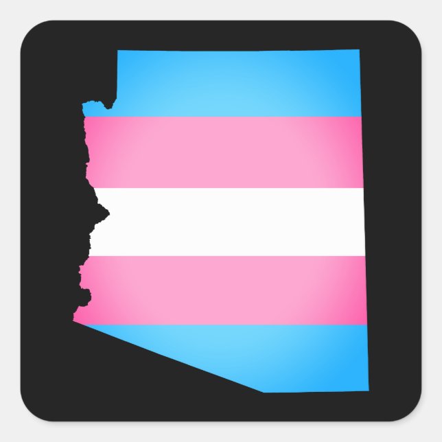 arizona pride transgender striped flag square sticker (Front)