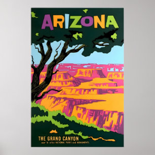 Arizona Print Grand Canyon Art Travel Poster
