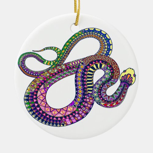 Arizona Rattler Ceramic Ornament