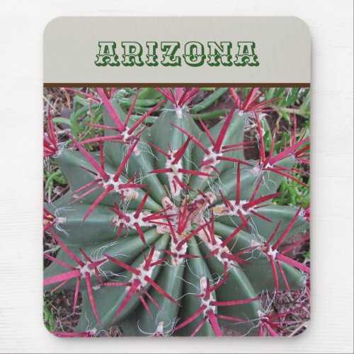 Arizona Red Barrel Cactus Desert Plant Southwest  Mouse Pad