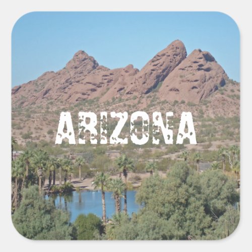 Arizona Red Rock Landscape Photo Southwest Square Sticker