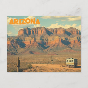 Arizona Red Rocks Vintage Travel Postcard