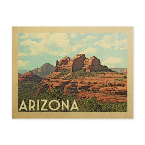 Arizona Red Rocks Vintage Travel Postcard