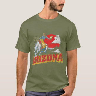 Arizona Retro Bronco Riding Cowboy Vintage T-Shirt